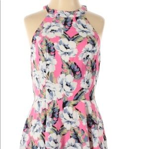 Hollister pink sleeveless floral dress
